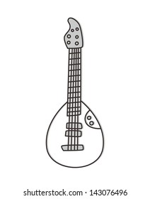 outline art of banjo