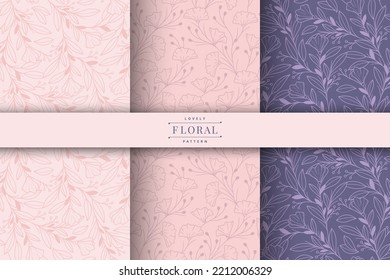 outline art leaves pattern collection