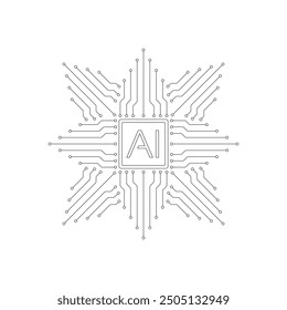 outline artificial intelligence concept. artificial intelligence background. AI concept for education, business