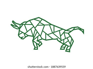 Outline artwork of a bull which is a symbol in finance market. Bull is used in bullfighting festivals. Editable Clip Art.