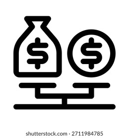 Outline asset icon for wealth, value, property, and financial resource.