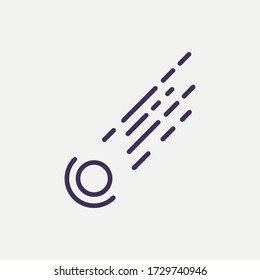 Outline asteroid icon.asteroid vector illustration. Symbol for web and mobile