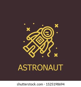 Outline astronaut vector icon. Astronaut illustration for web, mobile apps, design. Astronaut vector symbol.