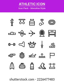Outline Athletic Icon Pack Design