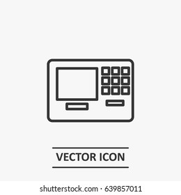 Outline atm icon illustration vector symbol
