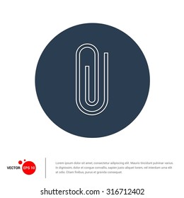 Outline Attach Icon, Vector Illustration, Flat pictogram icon