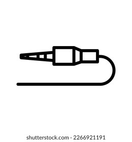 Outline audio phone jack vector icon illustration
