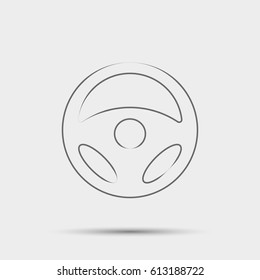 Outline Auto steering web icon ilustration vector symbol