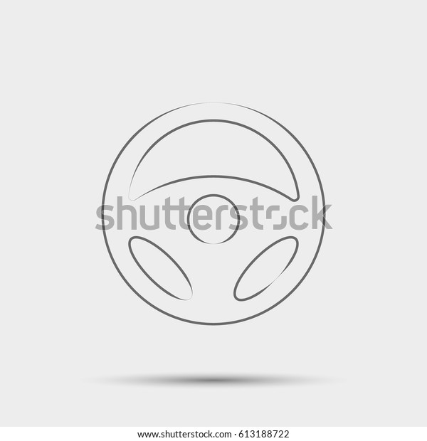 Outline\
Auto steering web icon ilustration vector\
symbol