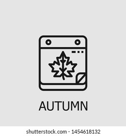 Outline autumn vector icon. Autumn illustration for web, mobile apps, design. Autumn vector symbol.