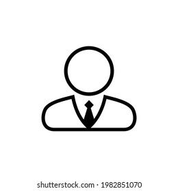 Outline avatar flat icon design vector