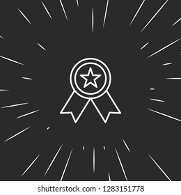 Outline award icon, illustrated icon for modern web and mobile design, simple and minimal symbol of award