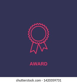 Outline award icon.award vector illustration. Symbol for web and mobile