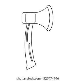 outline ax wooden element camping