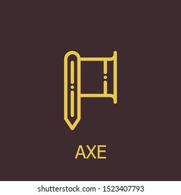 Outline axe vector icon. Axe illustration for web, mobile apps, design. Axe vector symbol.