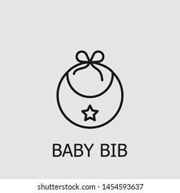 Outline baby bib vector icon. Baby bib illustration for web, mobile apps, design. Baby bib vector symbol.