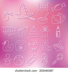 outline baby icons
