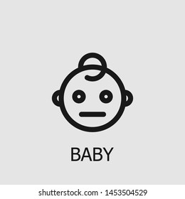 Outline baby vector icon. Baby illustration for web, mobile apps, design. Baby vector symbol.