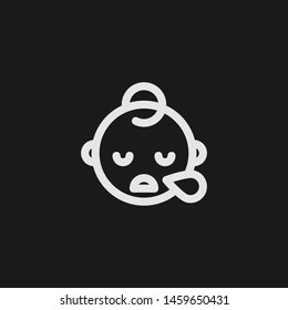 Outline baby vector icon. Baby illustration for web, mobile apps, design. Baby vector symbol.