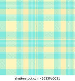 Outline background fabric texture, flow check vector textile. Line plaid tartan seamless pattern in teal and light colors palette.