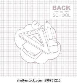 Outline background picture for notepad with place for your text. 