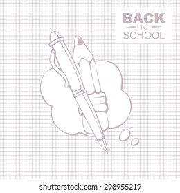 Outline background picture for notepad with place for your text. 