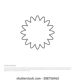 Outline badge star Icon, Vector Illustration, Flat pictogram icon