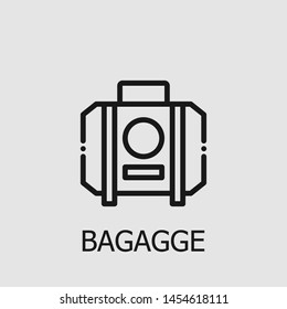 Outline bagagge vector icon. Bagagge illustration for web, mobile apps, design. Bagagge vector symbol.