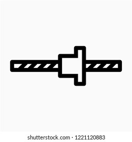 Outline Ball Screw Pixel Perfect Vector Icon