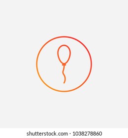 Outline ballon icon.gradient illustration isolated vector sign symbol