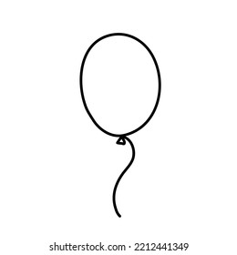Globo de contorno. Ilustración dibujada a mano en Doodle aislado en fondo blanco