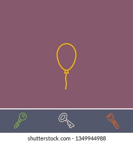 Outline balloon icon.Best balloon vector, illustrated icon for modern web and mobile design.Bonus broken key symbol