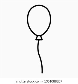 Outline balloon vector icon