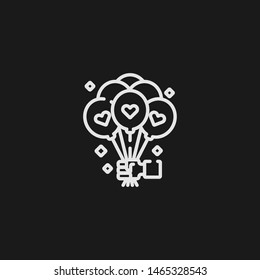 Outline balloons vector icon. Balloons illustration for web, mobile apps, design. Balloons vector symbol.