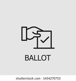Outline ballot vector icon. Ballot illustration for web, mobile apps, design. Ballot vector symbol.