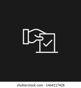Outline ballot vector icon. Ballot illustration for web, mobile apps, design. Ballot vector symbol.
