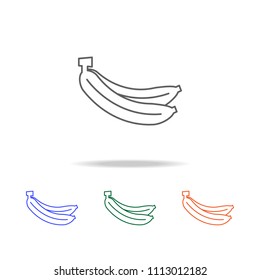 Outline Banana icon. Elements of fruits and vegetables in multi colored icons. Premium quality graphic design icon. Simple icon for websites, web design, mobile app on white background