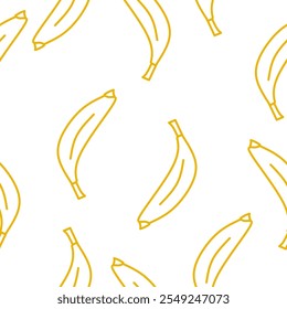 Umriss Banane nahtloses Muster Hintergrund 