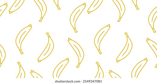 Outline Banana seamless pattern background 
