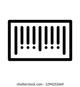 Outline bar code icon on white background, shopping sign silhouette illustration, web site, page and mobile app design vector element