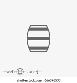 outline barrel vector icon