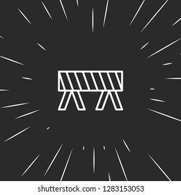 Outline barrier icon, illustrated icon for modern web and mobile design, simple and minimal symbol of barrier