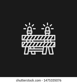 Outline barrier vector icon. Barrier illustration for web, mobile apps, design. Barrier vector symbol.
