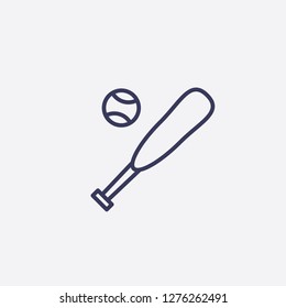 Outline baseball icon illustration isolated.sport vector sign symbol