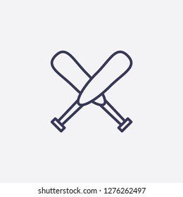 Outline baseball icon illustration isolated.sport vector sign symbol