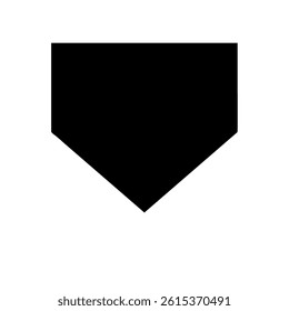 Outline of baseball plate on white background