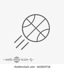 outline basketball ball vector icon