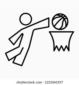 Outline Basketball vector icon