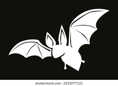 outline of a bat in the night