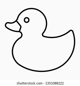 Outline bath toys vector icon